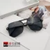 Kính râm đa giác viền xám đen cá tính kính râm mặt dài nữ triều 2018 sao tròn mặt kính râm mắt kính nam Kính râm