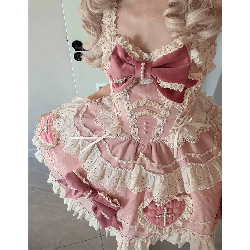 Голубое платье, маленький костюм принцессы, стиль Lolita, Lolita Jsk