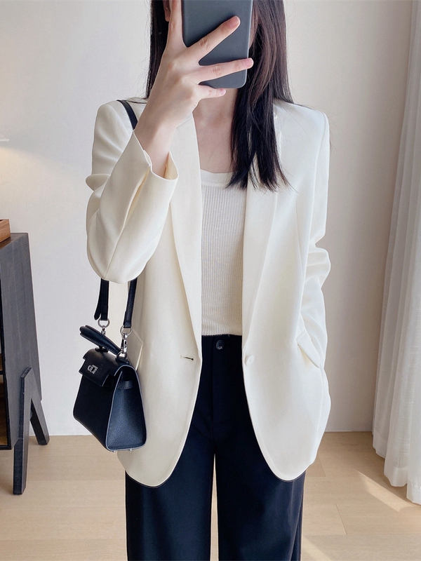 Goluerji Japanese-Style Light Luxury Triacetate Spring and Autumn Women's Blazer, Fashionable, High-End, Elegant Small Suit, Commuter Jacket