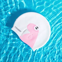 Mũ bơi silicon Toswim Tuosheng bé trai và bé gái trưởng thành tóc dài mũ bơi kính không thấm nước thiết bị bơi chuyên nghiệp - Mũ bơi 	mũ trùm đầu khi bơi