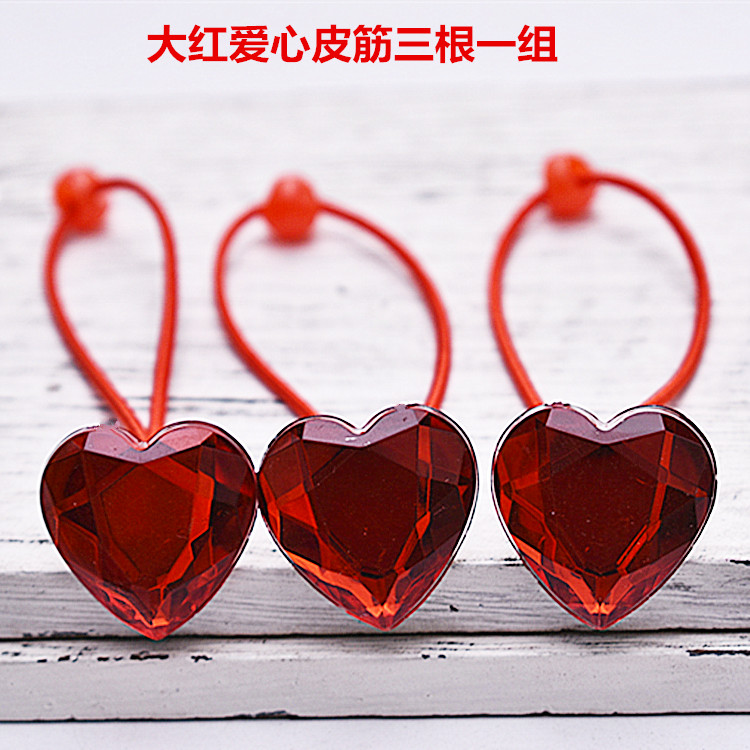 Công chúa nhỏ Love Heart Rope Ice Phụ kiện tóc lãng mạn Aisha Sophia Hair Rope Girl Leather Head Đồ trang trí bộ dây buộc tóc cho bé gái