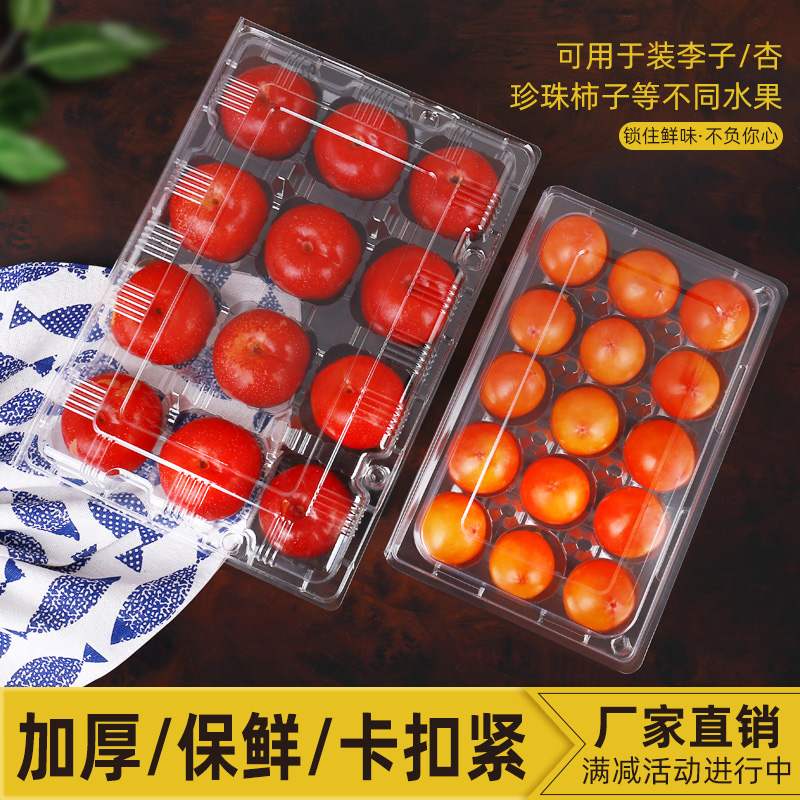 12 15 persimmon box fruit box disposable transparent packaging box plum mangosteen packing box strawberry fresh-keeping box