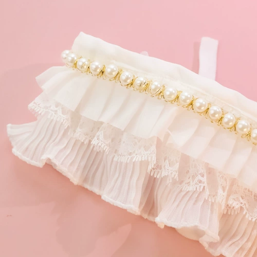 Цветной кружевной белый шарф, чокер, аксессуар, слюнявчик, нагрудник