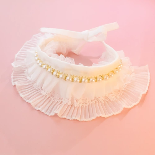 Цветной кружевной белый шарф, чокер, аксессуар, слюнявчик, нагрудник