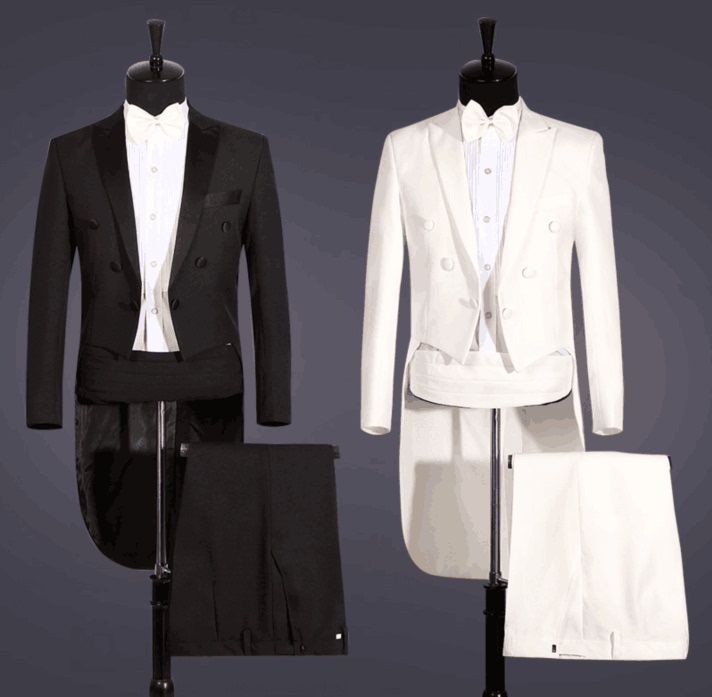 Men's Tuxedo Suit New Style Photo Studio Stage Performance Operatic Chorus Stage Host Magician Performance Costume