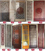 Dongyang wood carving Chinese antique hollow lattice entrance ceiling decoration partition solid wood doors and windows background wall custom