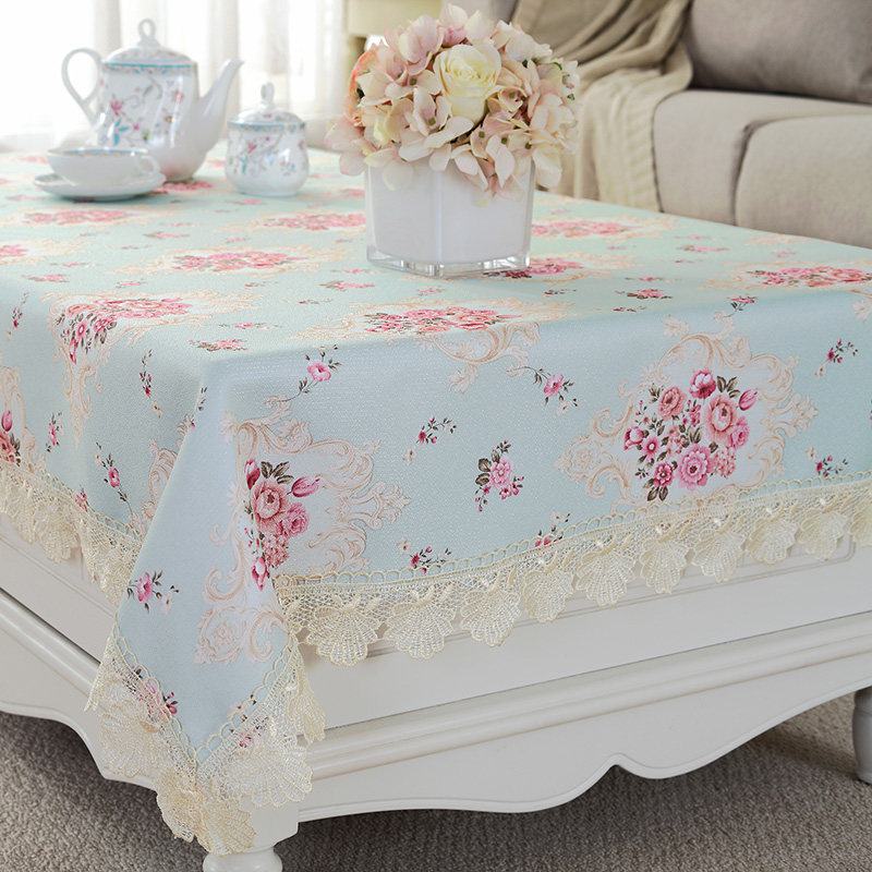 Table fabric art Pastoral small fresh rectangular table cloth Simple household coffee table cloth Tablecloth square table round table mat ins