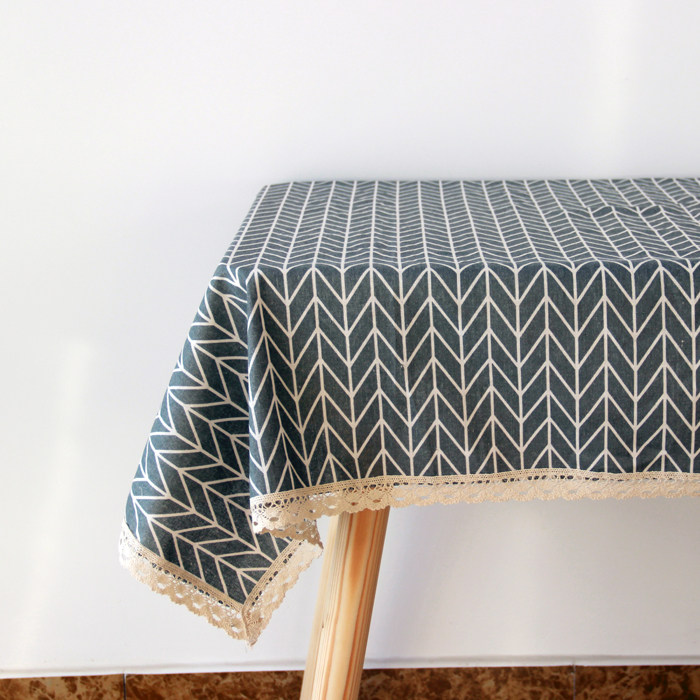 Modern minimalist grid table cloth cloth art cotton linen New Nordic art and art table cloth long tea table square table cloth