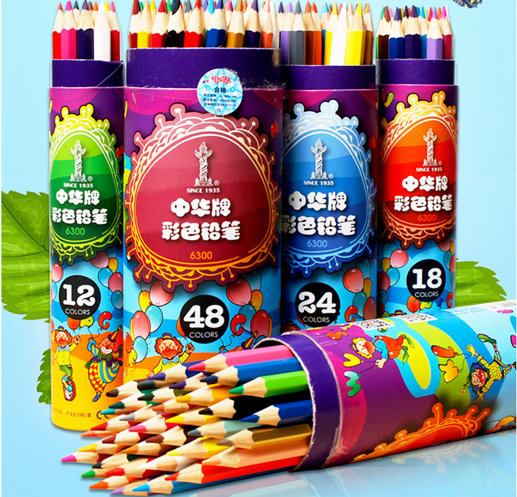 Chinese color pencil 12 color 24 color 36 color graffiti painting color pencil creative children color pencil send drawings book