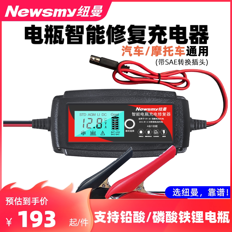 Newman car locomotive battery pulse charger 12v battery charger high-power repair universal