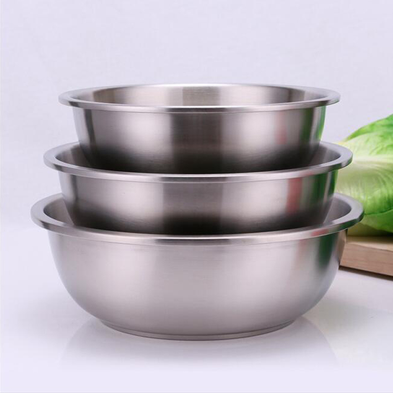 304 stainless steel soup bowl seasoning and noodle salad basin extra thick stainless steel tableware household egg soup basin baking