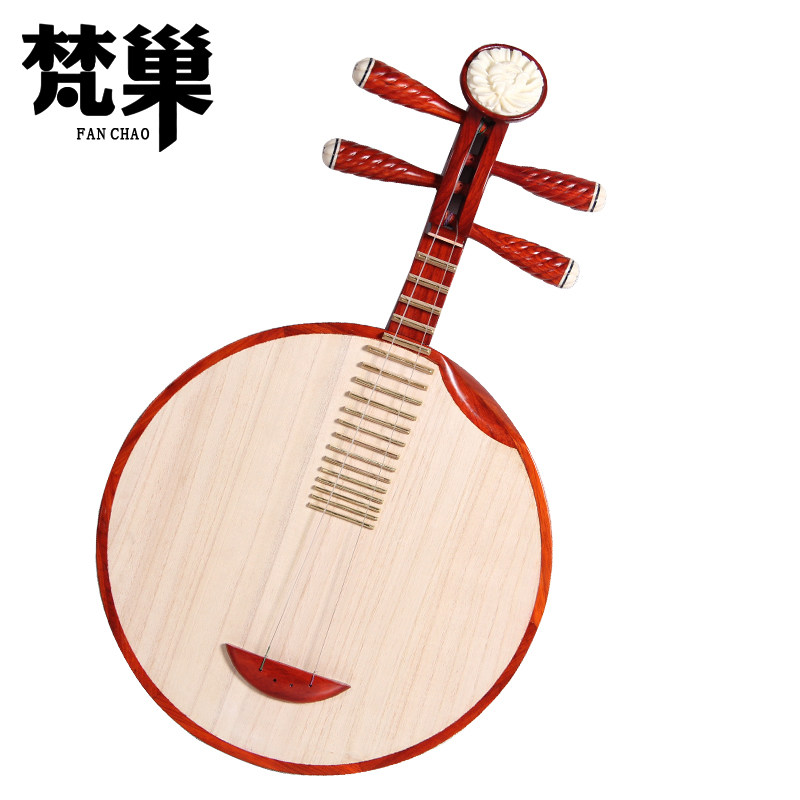 Van Nest Adult Flowers Pear Wood Bronze Pint Yellow Peking Opera Folk Music Moon Violin handmade ethnic pluccine instrument