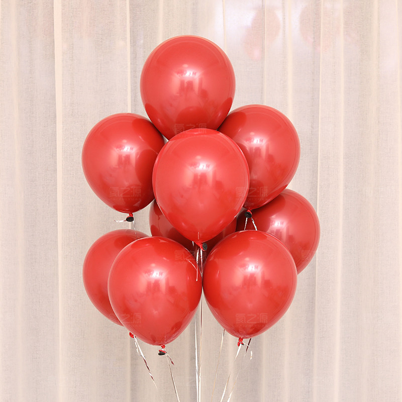 Net red balloon pomegranate ruby red wedding supplies Wedding room decoration Birthday wedding wedding scene decoration