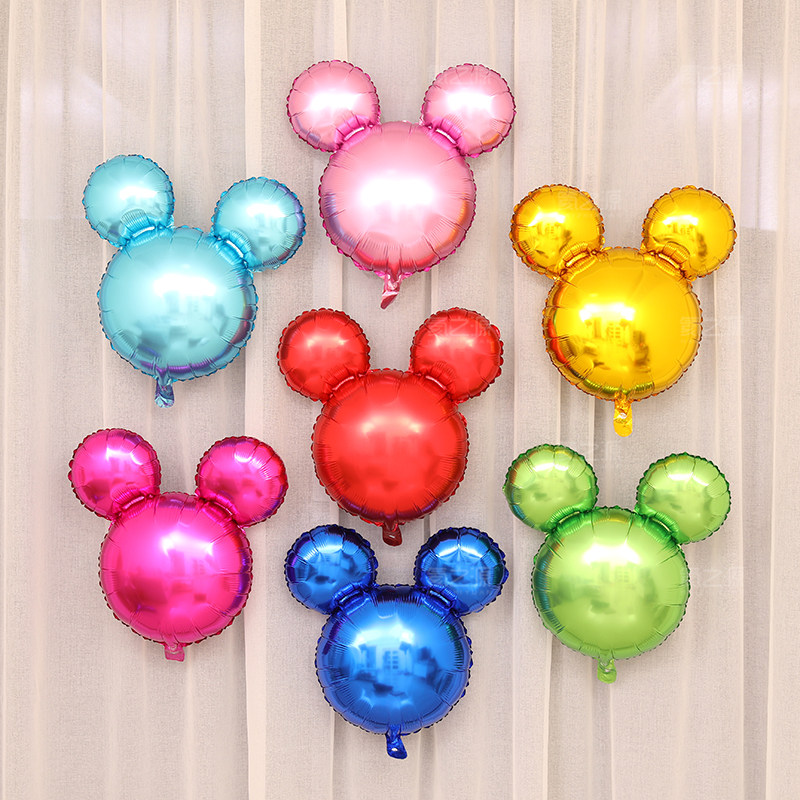 Mickey and Minnie aluminum film balloon children's birthday party decoration balloon hundred days full moon balloon balloon decoration