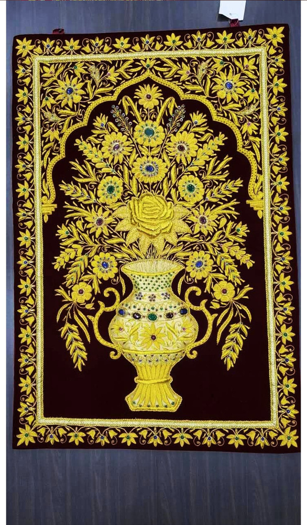 Ả Rập Dubai lụa vàng tấm thảm đá may mắn cornucopia Iran Ấn Độ sơn tường băng thủ công - Tapestry thảm treo tường anime