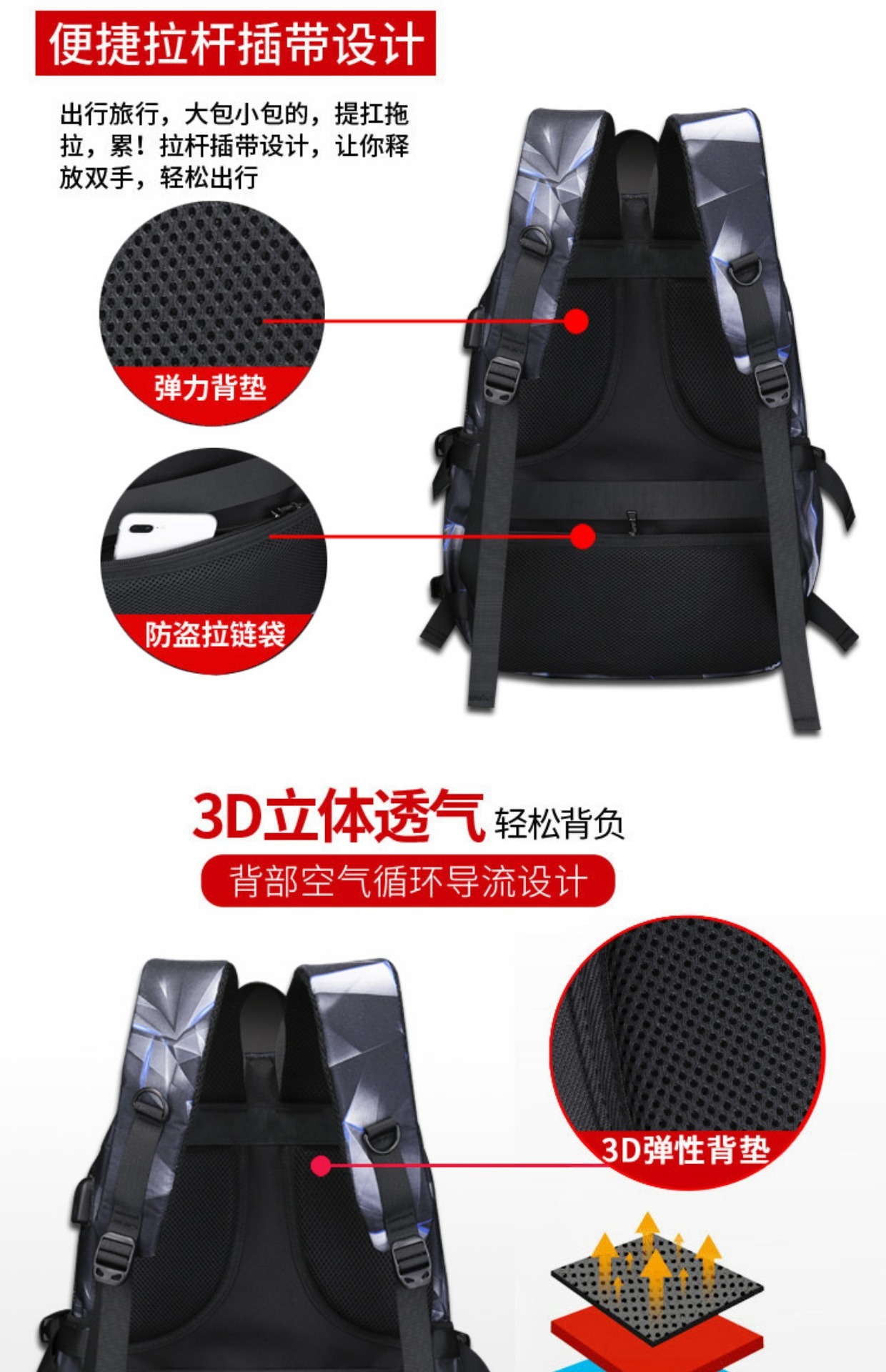 Túi xách nam xu hướng thời trang Hàn Quốc Phiên bản Harajuku ulzzang học sinh trung học cơ sở đeo ba lô balo praza