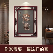 (craftsmanship) New Chinese red copper embossed painting pure copper to create Xuanguan Living room Book room fresco decoration Canon