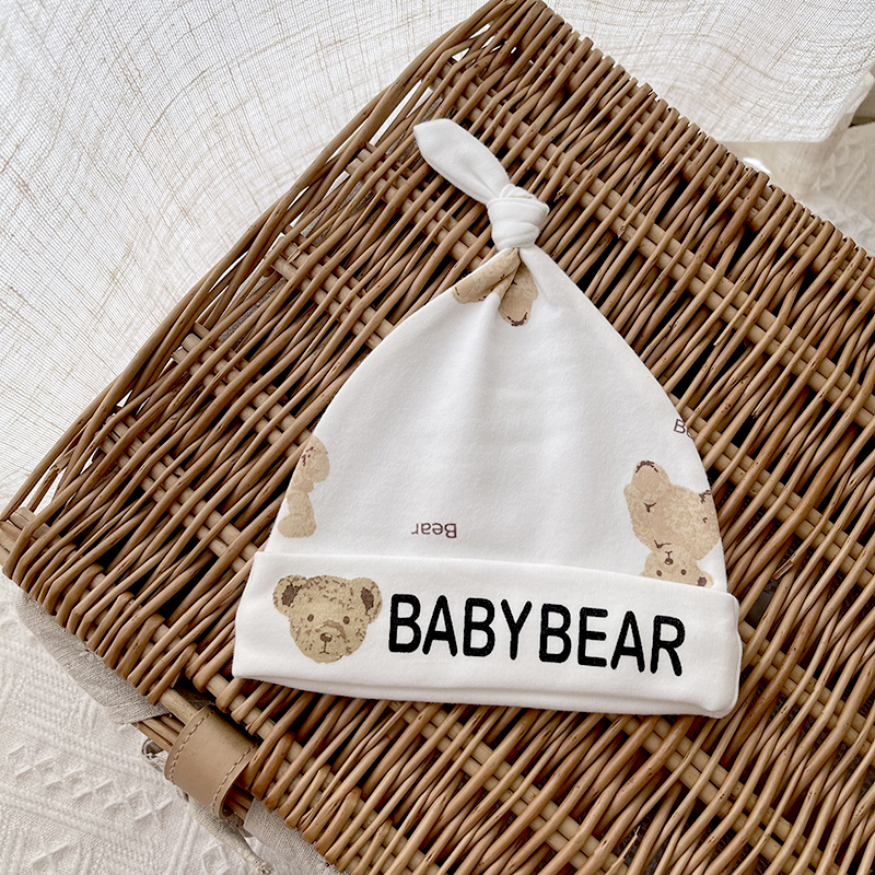 For many hamburger newborn babies pure cotton baby cute tire hat baby hat Spring and autumn Cubs Little Red Book