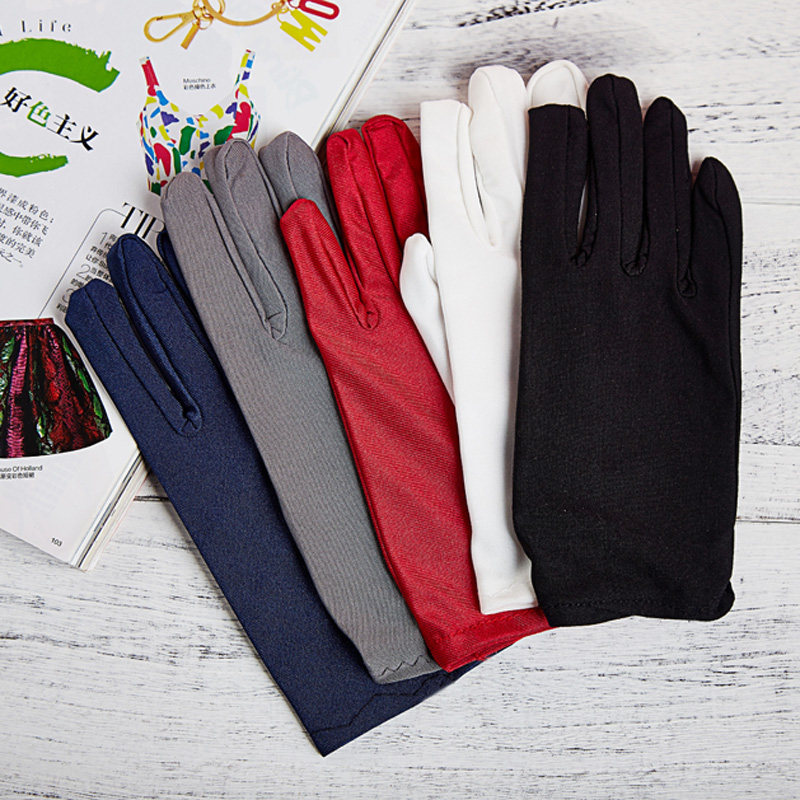 High Elastic Barter Gloves Labor Street Dance Gift Instrument Tight Body Sunscreen Warm Spandex Gloves Black Grey Red white