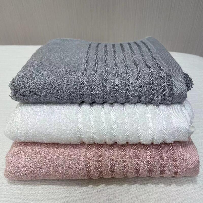 Export Order Bamboo Fiber Terry Towel Set with Good Water Absorption, No Shedding, Soft and Delicate, Three-Piece Set 34X74Cm