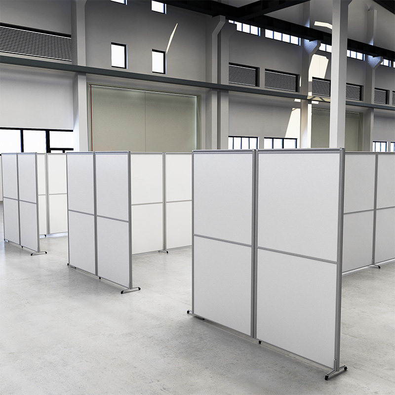 Office mobile screen partition Foldable push-pull simple factory workshop movable screen partition board wall pulley