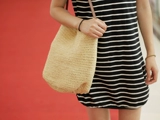 Пляжная соломенная сумка на одно плечо