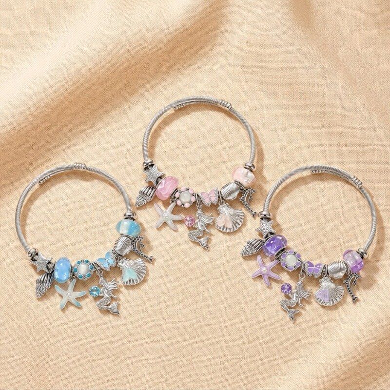 Pan Bracelet Shell Mermaid Bracelet Starfish Vacation Style DIY Ocean Popular Pendant Summer Design