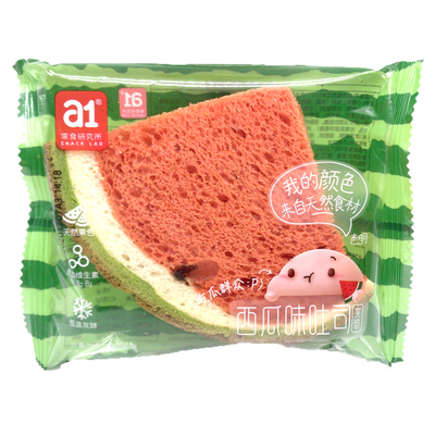 a1西瓜味吐司面包哈密瓜火龙果儿童早餐夹心网红小零食蛋糕4斤ai