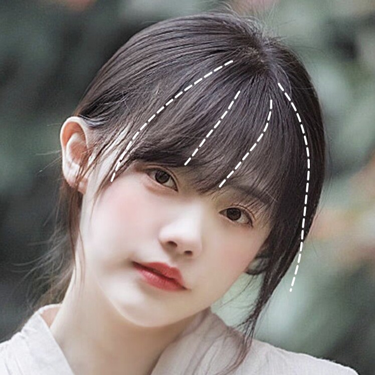 3D French Air Liuhai (Real Hair) Net Red Liuhai