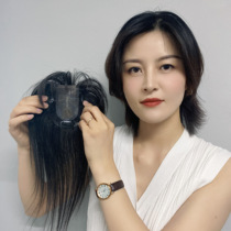 10*10 very thin Swiss net real hair replacement piece titanium gold net ultra thin breathable middle-aged mother wig