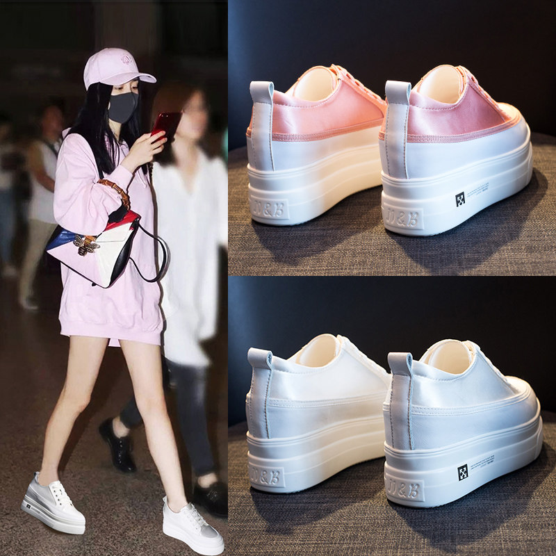 Tide brand high-height platform platform shoes 2022 summer and autumn new women's shoes Korean version all-match single shoes women's casual white shoes