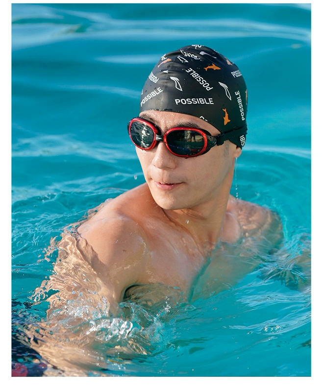 kính bơi xịn Kính bơi cận thị Li Ning khung lớn nam nữ chống thấm nước chống sương mù độ phân giải cao kính bơi lặn thiết bị chuyên nghiệp kinh boi com kính bơi kappa