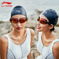 Kính râm Li Ning nữ cận thị HD sương mù chống nước khung lớn mạ nam thiết bị bơi người lớn với độ kính kính bơi view v500s
