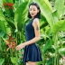 Li Ning 2018 mới đồ bơi nữ Xiêm váy phong cách dân tộc bảo thủ mỏng góc phẳng cỡ lớn áo tắm suối nước nóng - Bộ đồ bơi One Piece