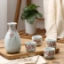 Rượu sake hộ gia đình được vẽ bằng tay màu gạch men rượu vang nhỏ hầm rượu vang tách ly rượu vang trắng thủy tinh phong cách Nhật Bản rượu shochu - Rượu vang ly uong ruou vang Rượu vang