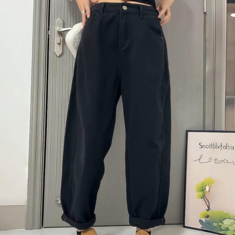 Carrot Jeans for Women, New Spring and Autumn Style, Pear-Shaped Body, Plus Size, Loose Fit, Slimming, High-Waisted Harem Dad Pants