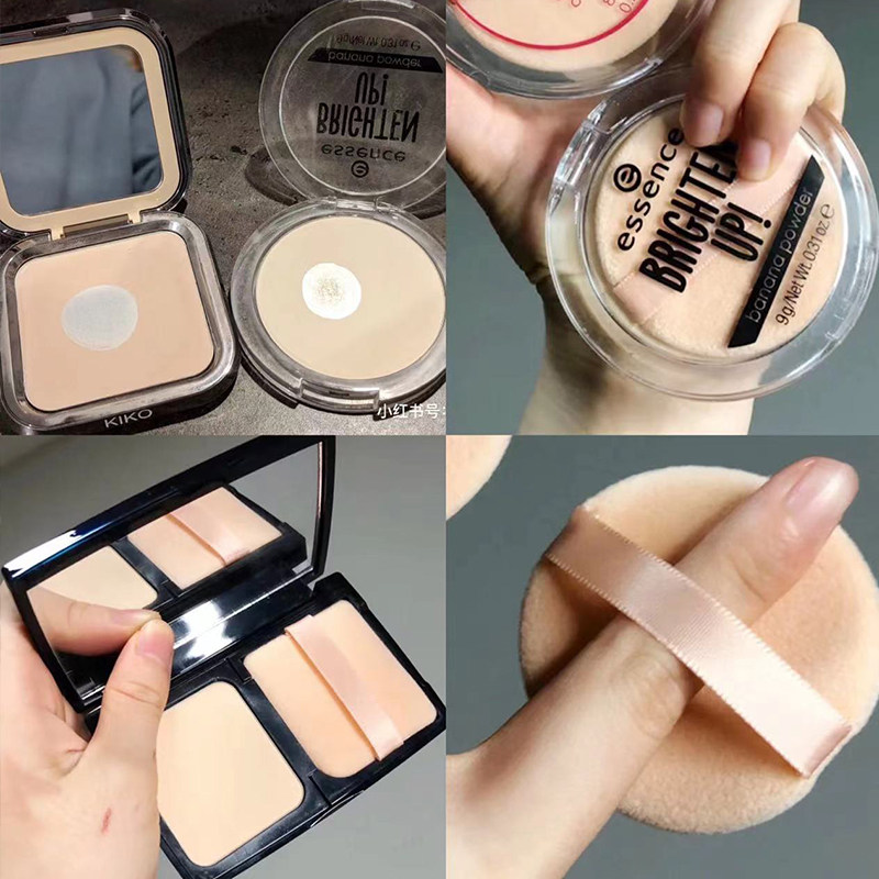 Banana powder puff kiko powder puff flocking puff round set makeup powder blush portable