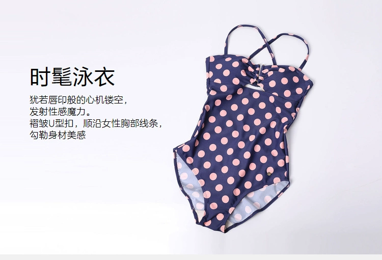 Findy Po Sexy Sling Polka Dot Beauty Back Cross Nhẹ nhàng Thoải mái Mỏng Mảnh Áo tắm Một mảnh FS00048 - Bộ đồ bơi One Piece