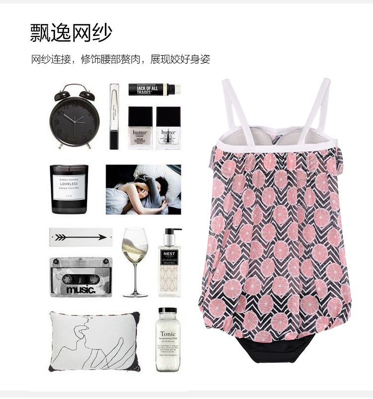 Fendi Shi 19 mới INS gió sức sống chanh nữ áo tắm lá sen bọc thịt tam giác áo tắm một mảnh FS0709 - Bộ đồ bơi One Piece bộ bơi liền thân