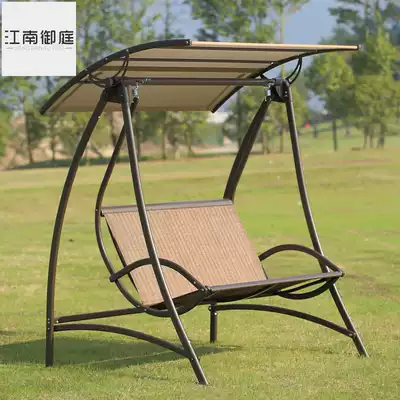 Adult home outdoor swing chair Courtyard rocking chair Hanging chair hanging basket rattan chair double outdoor swing cradle chair