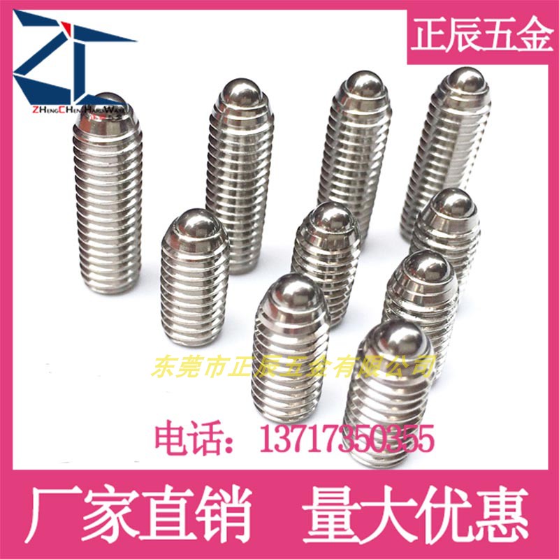 Zhengchen hardware stainless steel body ball head plunger ball screw plunger BMS3 4 5 6 8 ultra-light load type
