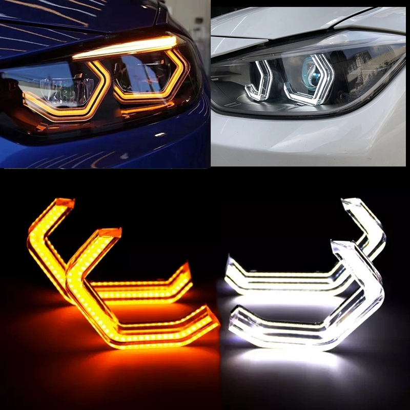 New App Upgraded Version B m m Series High-Brightness Spoon Daytime Running Lights Oss Angel Eyes Phantom Color Single and Dual Colors New App Upgraded Version B m m Series High-Brightness Spoon Daytime Running Lights Oss Angel Eyes Phantom Color Single and Dual Colors