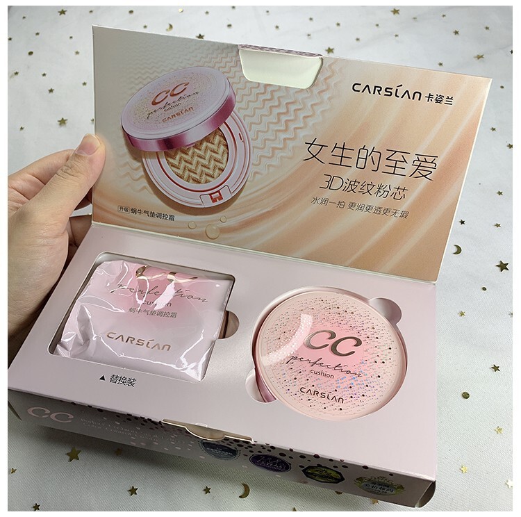Kazilan Air Cushion Cc Cream Moisturizing and Hydrating Foundation Long-Lasting Makeup Setting Concealer Strong Foundation Liquid Covers Spots and Provides Sun Protection