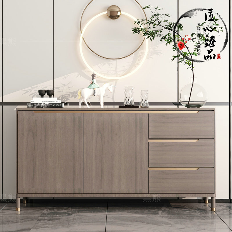 Modern simplicity New Chinese style Xuan Guan Cabinet Solid Wood Light Lavish Shoes Cabinet Entrance Partition Containing Dining Cabinet storage Decorative Cabinet