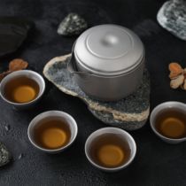 Kangben Titanium pure Titanium Titanium Kung Fu tea set Cover bowl Fair cup Outdoor tea maker Portable cup Kettle tea