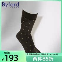 Byford Hundred Rich Men Silk Light Cotton Business Gentleman Socks Spring Summer Style Multicolored BI9360