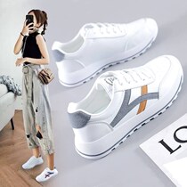 Light Soft-bottom Women Shoes 2022 Spring New Sports Casual Shoes Women Breathable 100 Lap Shoes Leather Face Little White Shoes