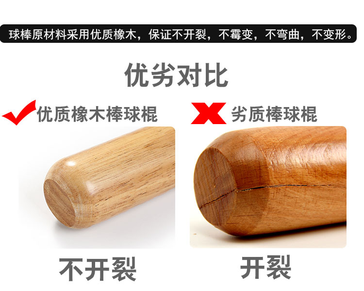Oak bóng chày bat rắn dày xe gỗ rắn bóng chày dơi vũ khí tự vệ bóng mềm bóng chày bat gỗ cứng gửi thanh bộ - Bóng chày gậy bóng chày ngắn	