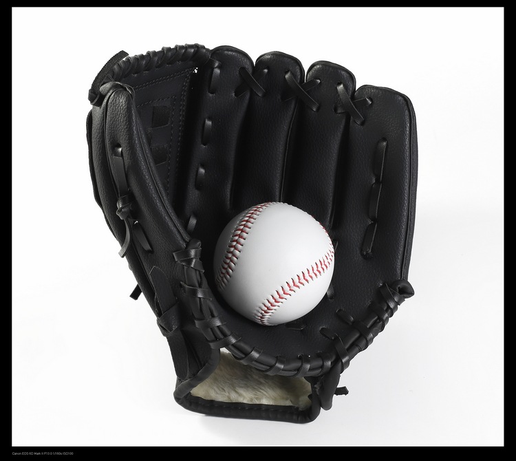 Dày găng tay bóng chày trẻ em người lớn hit bắt pitcher găng tay bóng chày găng tay bóng mềm mũ bóng chày vành ngắn