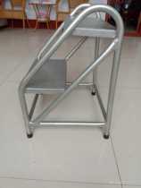  Steps steps steps two or three steps stairs strong climbing stool high-speed rail stool silver easy-to-move warehouse wheels